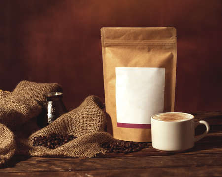 still life with a heart, muffin and coffeeの写真素材
