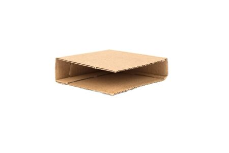 Corrugated cardboard edge protector for protection goods durind transportation, isolated on white background with copyspaceの写真素材
