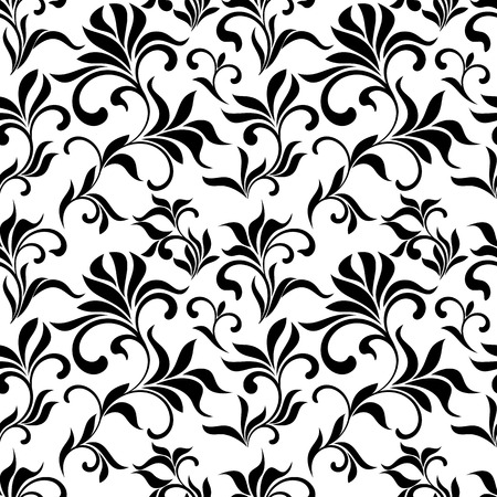 Seamless pattern: flowers on a white backgroundのイラスト素材
