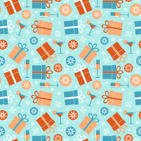 Christmas seamless patternのイラスト素材