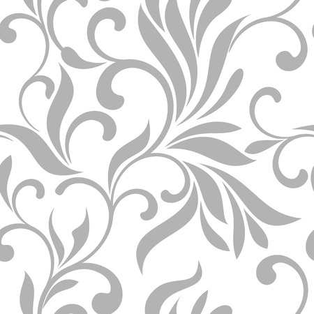 Seamless pattern with gray swirls on a white backgroundのイラスト素材