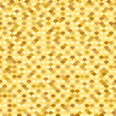 Golden seamless pattern with fish scale textureのイラスト素材