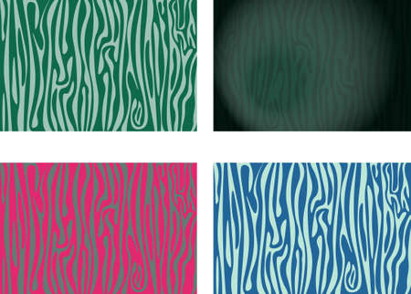 Set of four bright colored abstract backgrounds with graphic elementsのイラスト素材