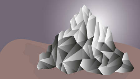 Abstract low polygonal mountain landscape with gradient in resolution 16: 9の写真素材