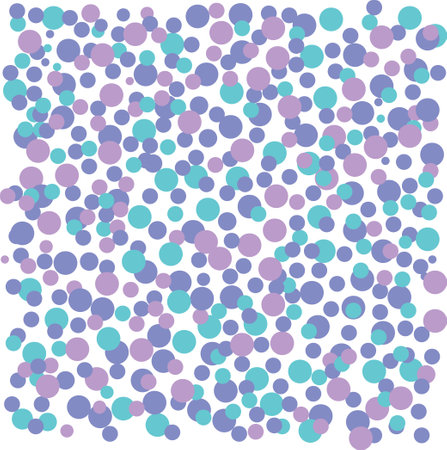 Abstract spotted colored pattern in blue and purple on transparent backgroundのイラスト素材
