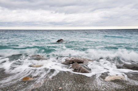 Dramatic storm clouds and sea, Black Sea, Ukraine