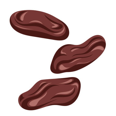 Dates fruits icon cartoon style. Vector illustration isolated on a white background.のイラスト素材