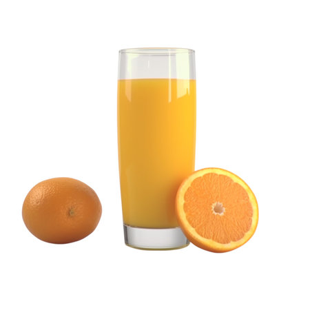 glass of orange juice and oranges, Generated Aiの素材