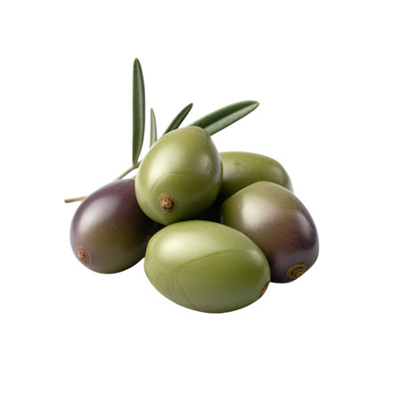 green olives on branch, Generated Aiの素材