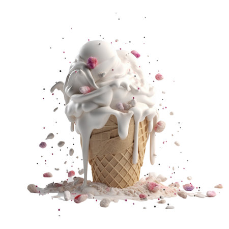 Ice cream cone, Generated Aiの素材