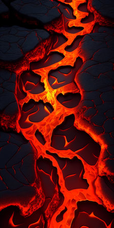Magma, lava texture vertical wallpaper Background, Generative Aiの素材
