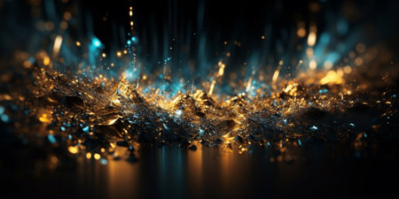 Sequins banner background, New year card with copy space, Generative Aiの素材