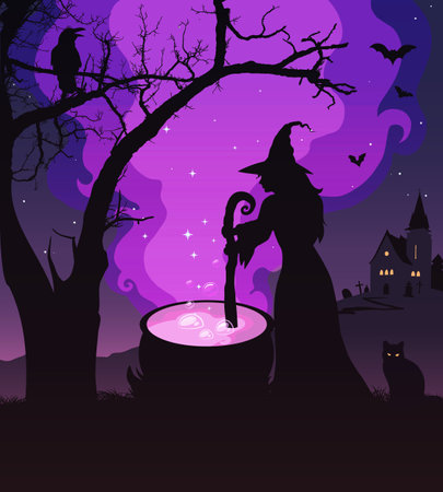 Wizard brew magic poison. Halloween conceptのイラスト素材