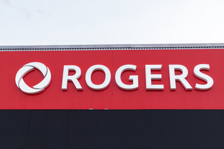 Ottawa, Canada - April 10, 2021: Rogers store facade, canadian wireless provider, communication and media companyのeditorial素材