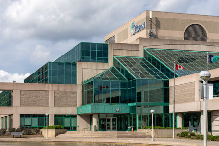 Canada, Ottawa - May 26, 2021: Nepean Centrepointe public library buildingのeditorial素材