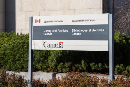 Ottawa, Canada - November 10, 2022: Library and Archives Canada in Ottawa.のeditorial素材