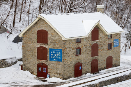 Ottawa, Canada - January 23, 2023: The Bytown Museum in Ottawa near Rideau canalのeditorial素材