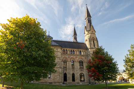 Historic Parliament Hill in Ottawa with the House of Commons buildingの写真素材