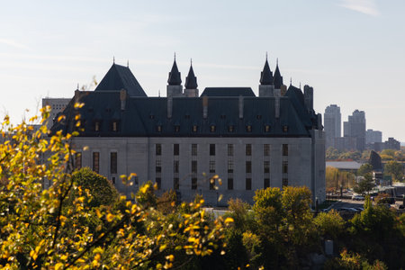 Supreme Court of Canada building in Ottawa. Cityscape in Canadian capital cityの写真素材