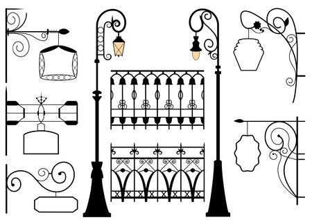 Set of forged elementsのイラスト素材