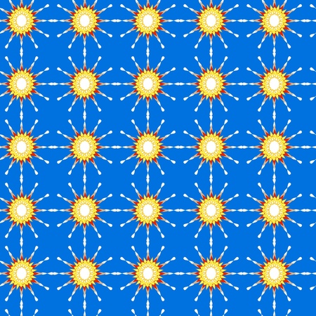 seamless pattern with fantasy sunsのイラスト素材