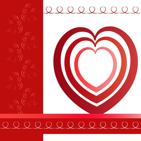 tamplate of greeting card with heartのイラスト素材