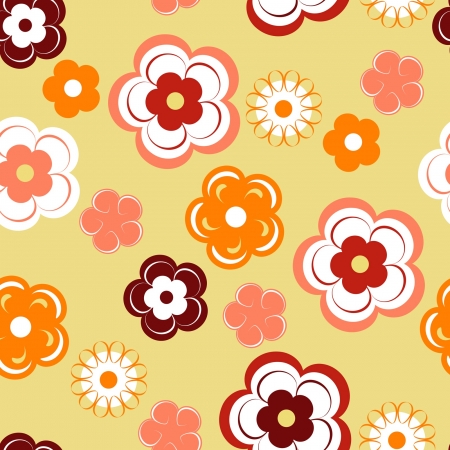 bright seamless pattern with flowersのイラスト素材