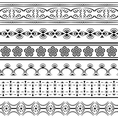 borders in different stylesのイラスト素材
