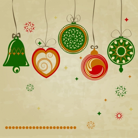 retro holiday cardのイラスト素材