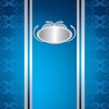 blue background with a frameのイラスト素材