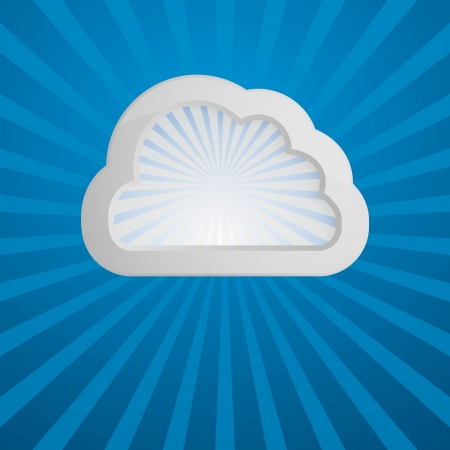 design template with a cloudのイラスト素材