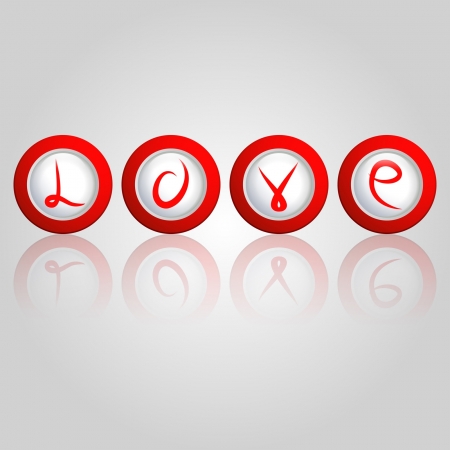 Love  buttons with letters のイラスト素材