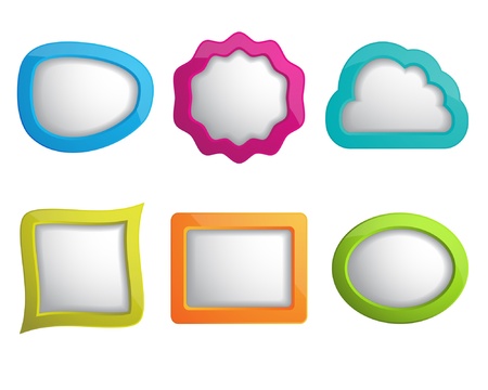 set of bright 3d framesのイラスト素材