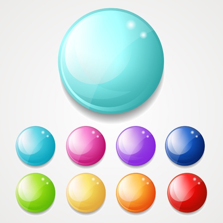set of shiny web buttonsのイラスト素材