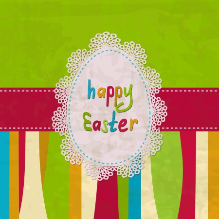 bright vintage greeting card for the Easterのイラスト素材