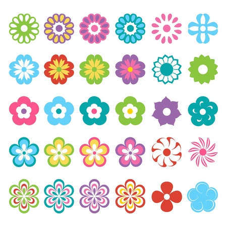 set of flowersのイラスト素材