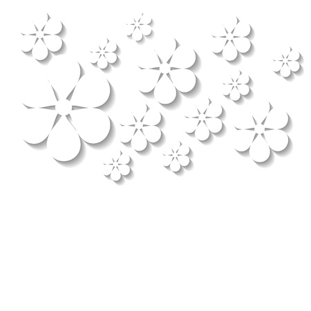 a border of paper flowersのイラスト素材