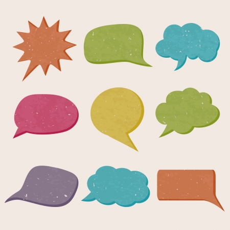 retro speech bubblesのイラスト素材