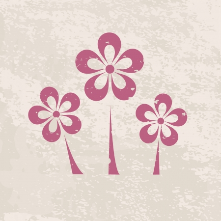 vintage background with flowersのイラスト素材