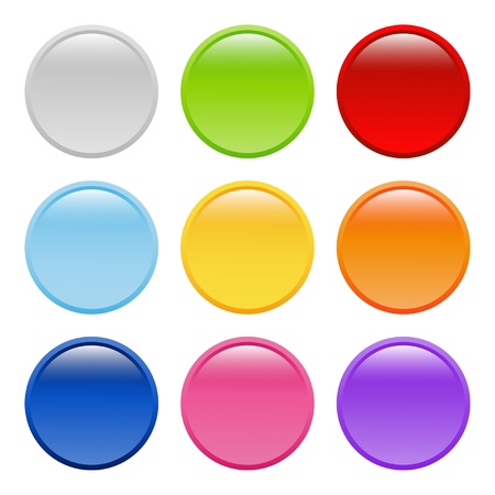set of bright round buttonsのイラスト素材