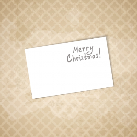 vintage Christmas background with a sheet of paper のイラスト素材