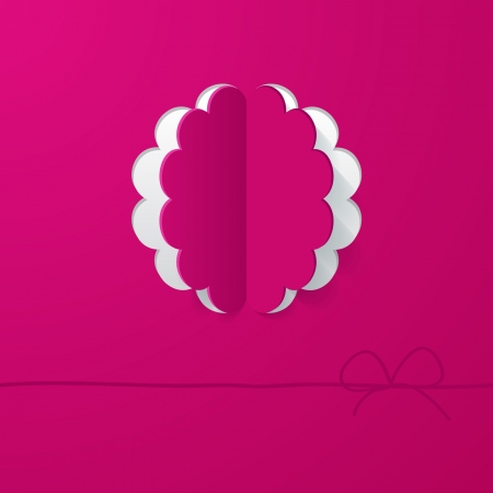 pink background with a cut flowerのイラスト素材