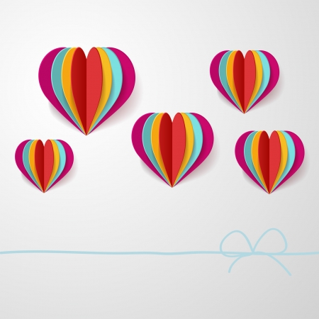 holiday background with heartsのイラスト素材