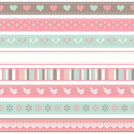 Valentines ribbonsのイラスト素材