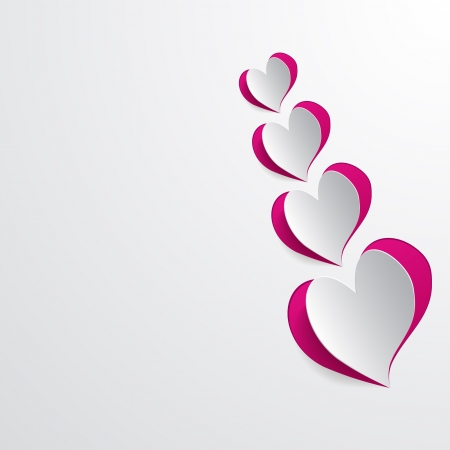 white background with a border of heartsのイラスト素材