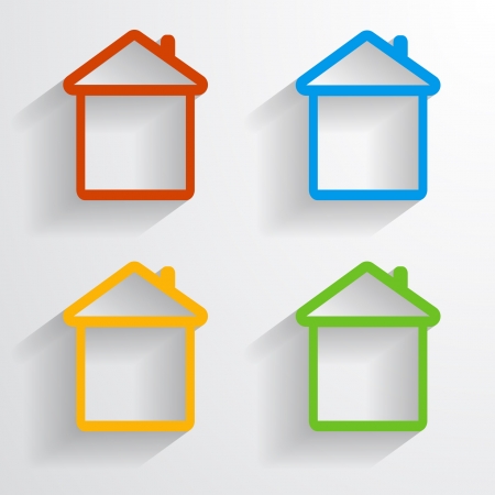 house iconsのイラスト素材