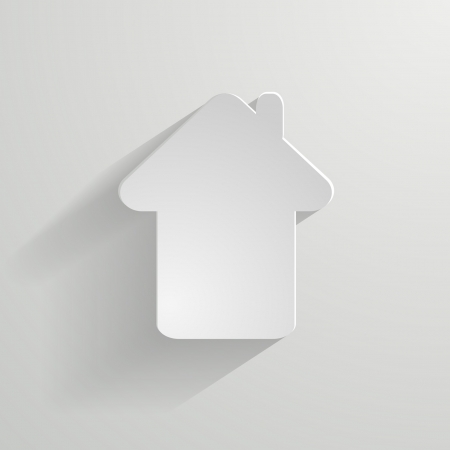white paper house iconのイラスト素材