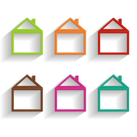set of house iconsのイラスト素材