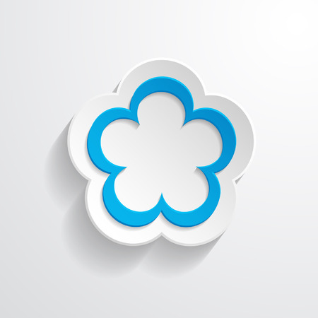paper flower on the white backgroundのイラスト素材