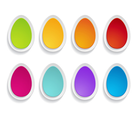 set of paper eggsのイラスト素材